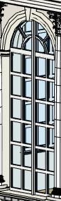 Classical tall arch window
