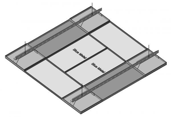 Blue Metal-Tartan Ceiling System