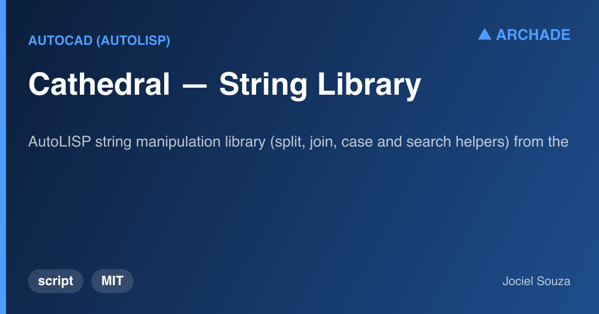 Cathedral — String Library