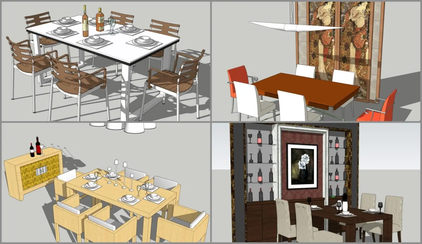 Dining Table And Chair — preview 1 (cgtips)
