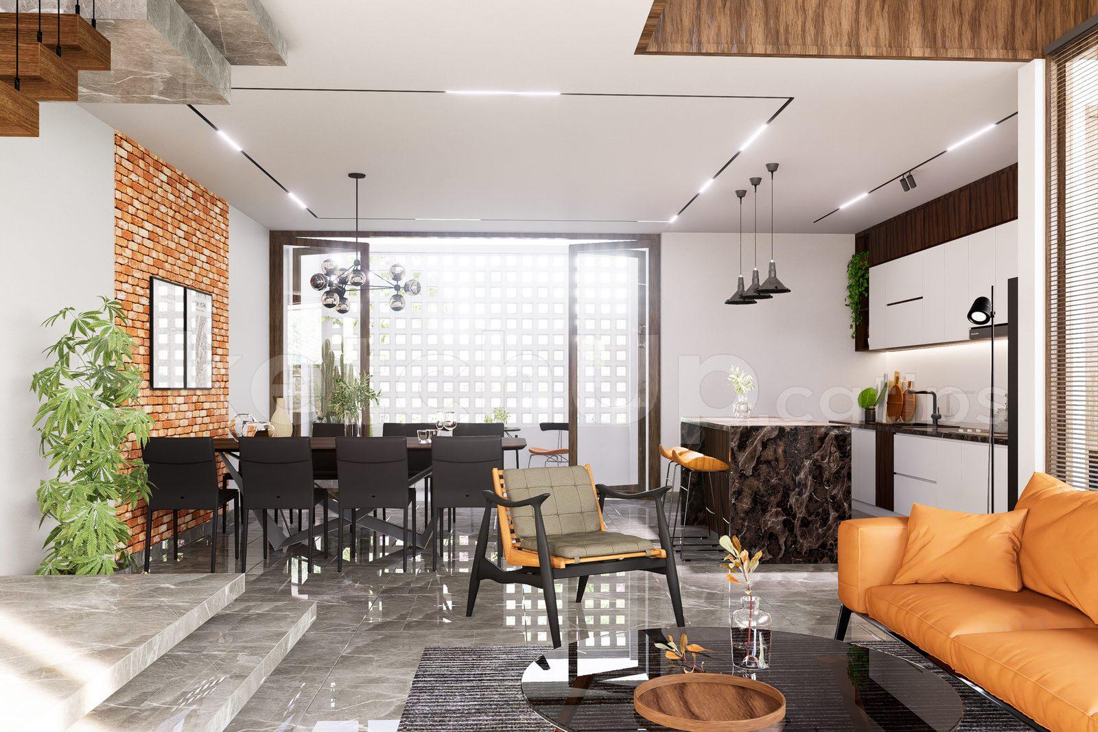 Living Room – Kitchen Interior
