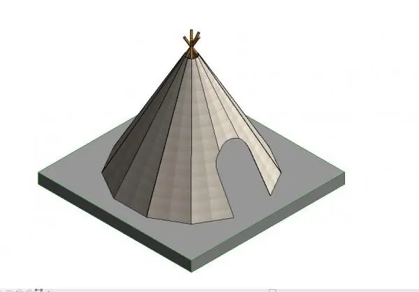 Playground Teepee — preview 1, by hsmaggie (RevitCity, CC0)