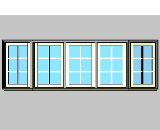 Kolbe Ultra Series Casement 5-Wide W Series 30 Degree Bay Units