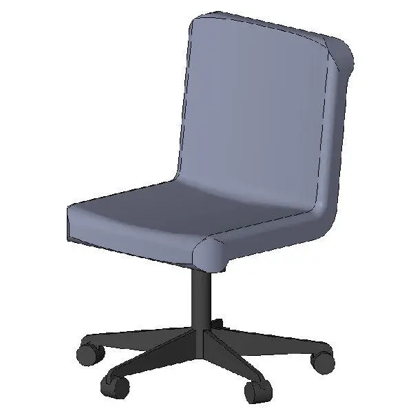 Office Chair without Arms — preview 1, by danpecor (RevitCity, CC0)
