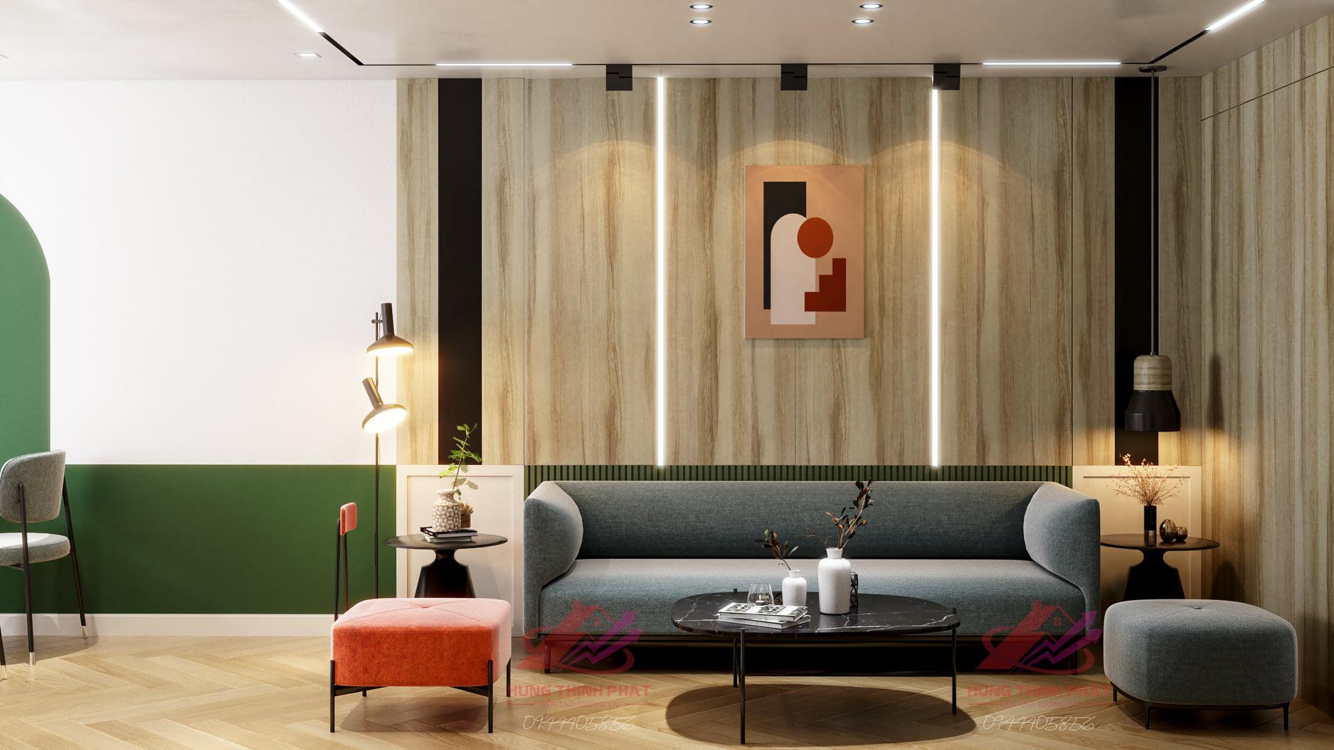 Interior Living-Kitchenroom Scene