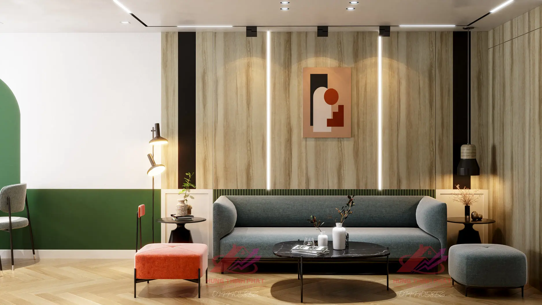 Interior Living-Kitchenroom Scene