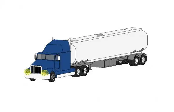 Semi Truck - Oil Tanker — preview 1, by Navisworker (RevitCity, CC0)