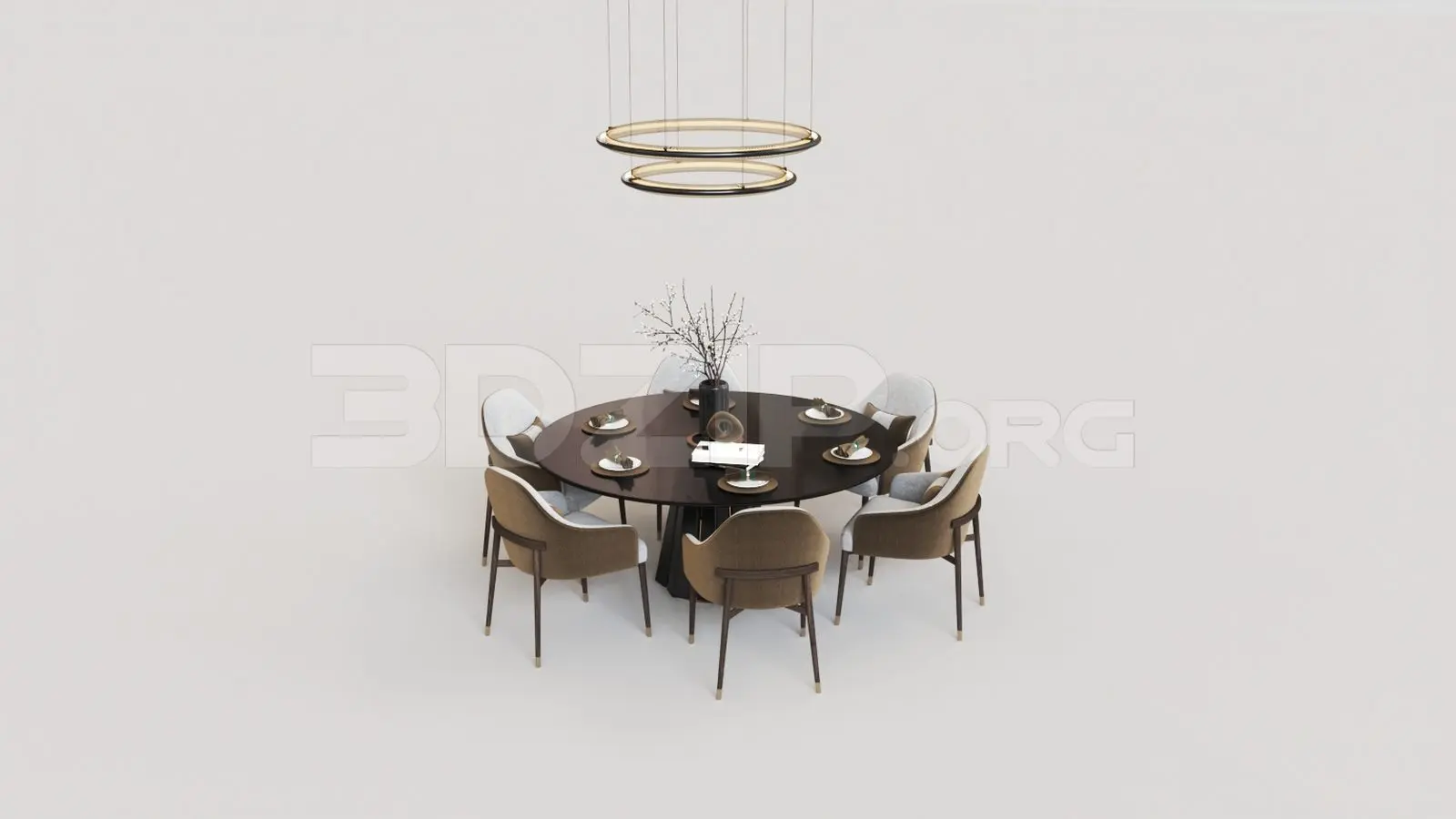 Dining Table And Chair — preview 1 (3dzip, CC0)