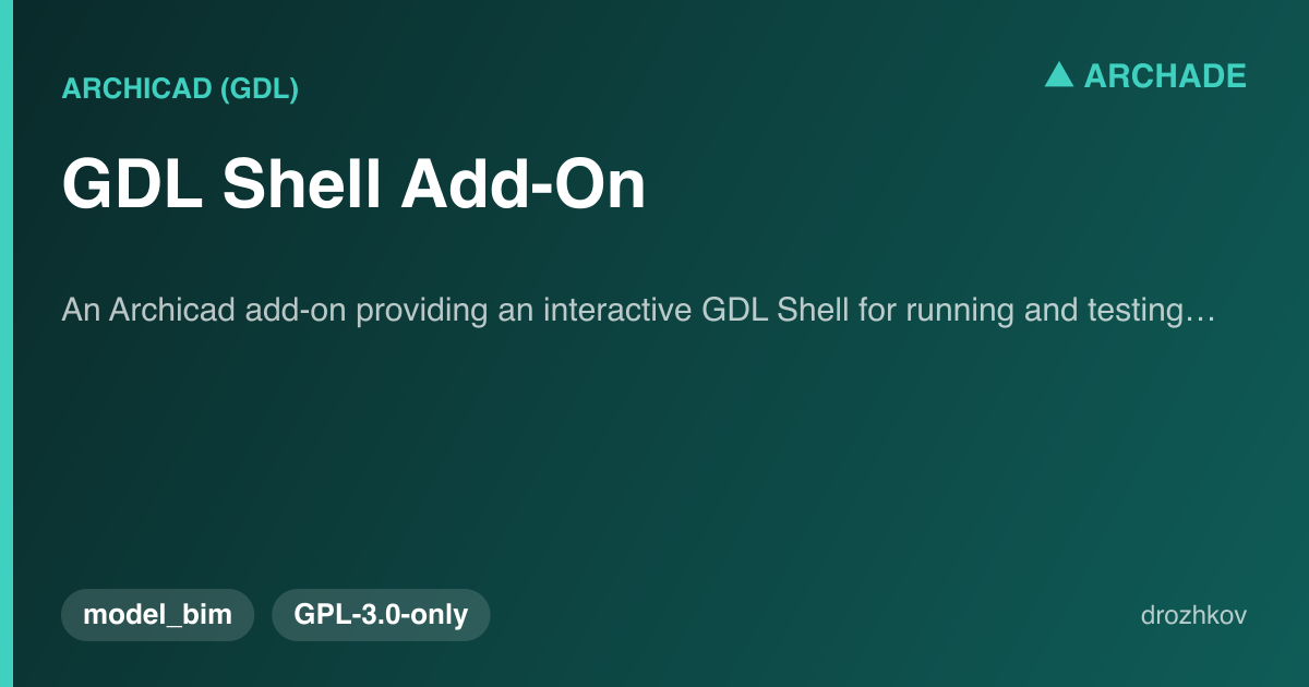 GDL Shell Add-On — preview 1