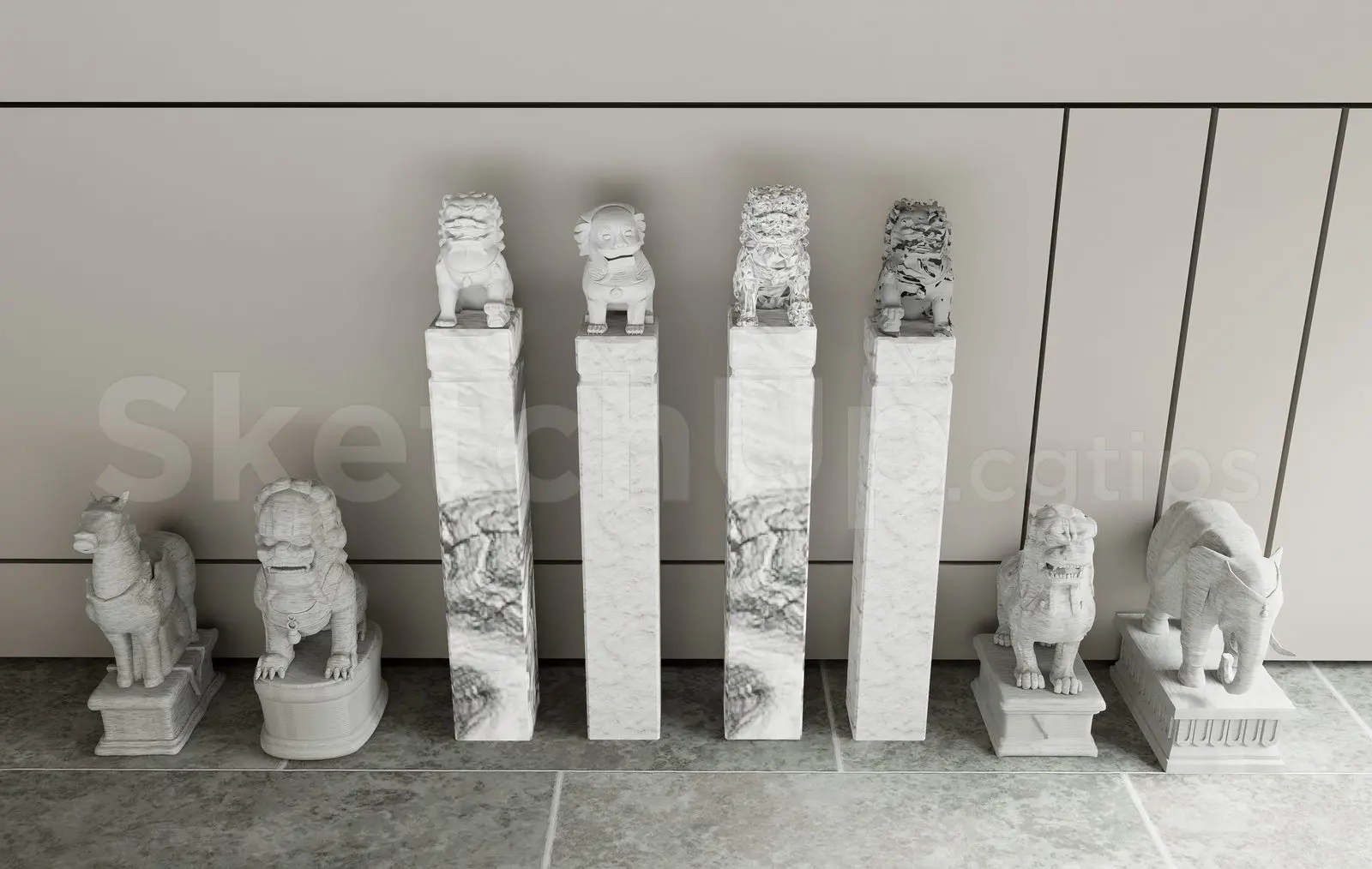 Chinese Style Column — preview 1 (cgtips)