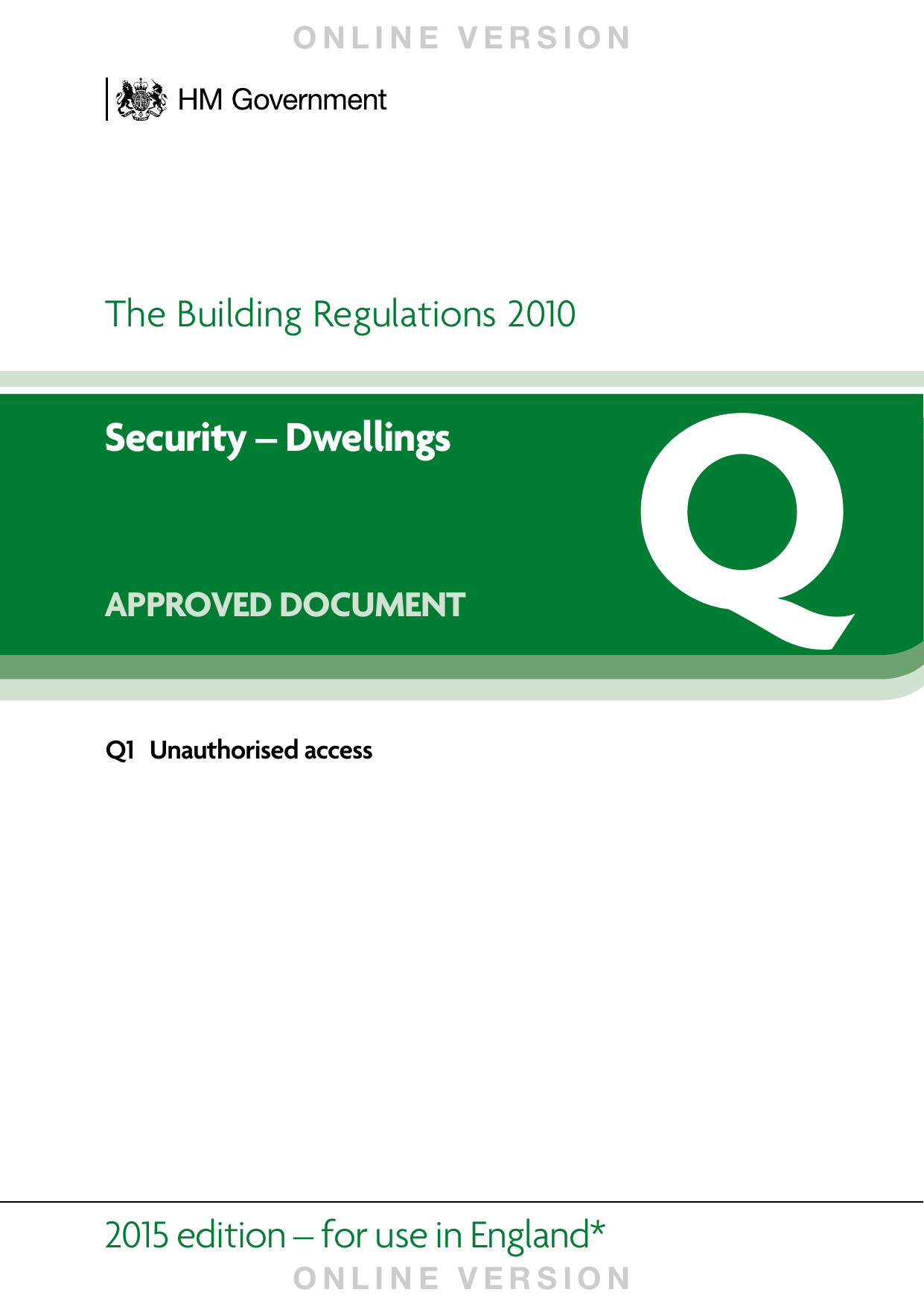 Approved Document Q: Security in dwellings