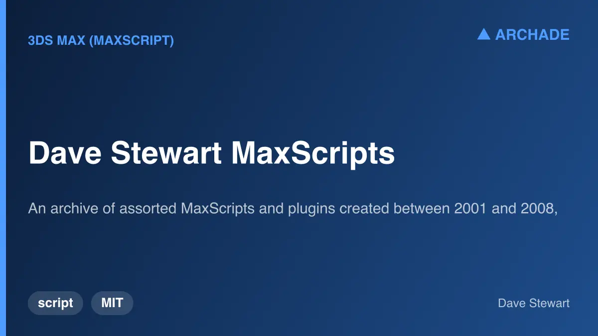 Dave Stewart MaxScripts