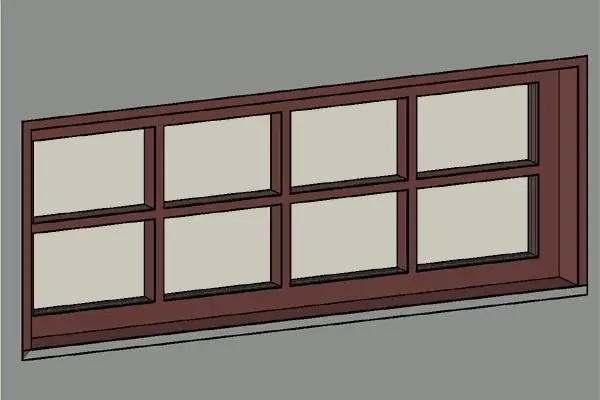 4x2 Wood Transom Window