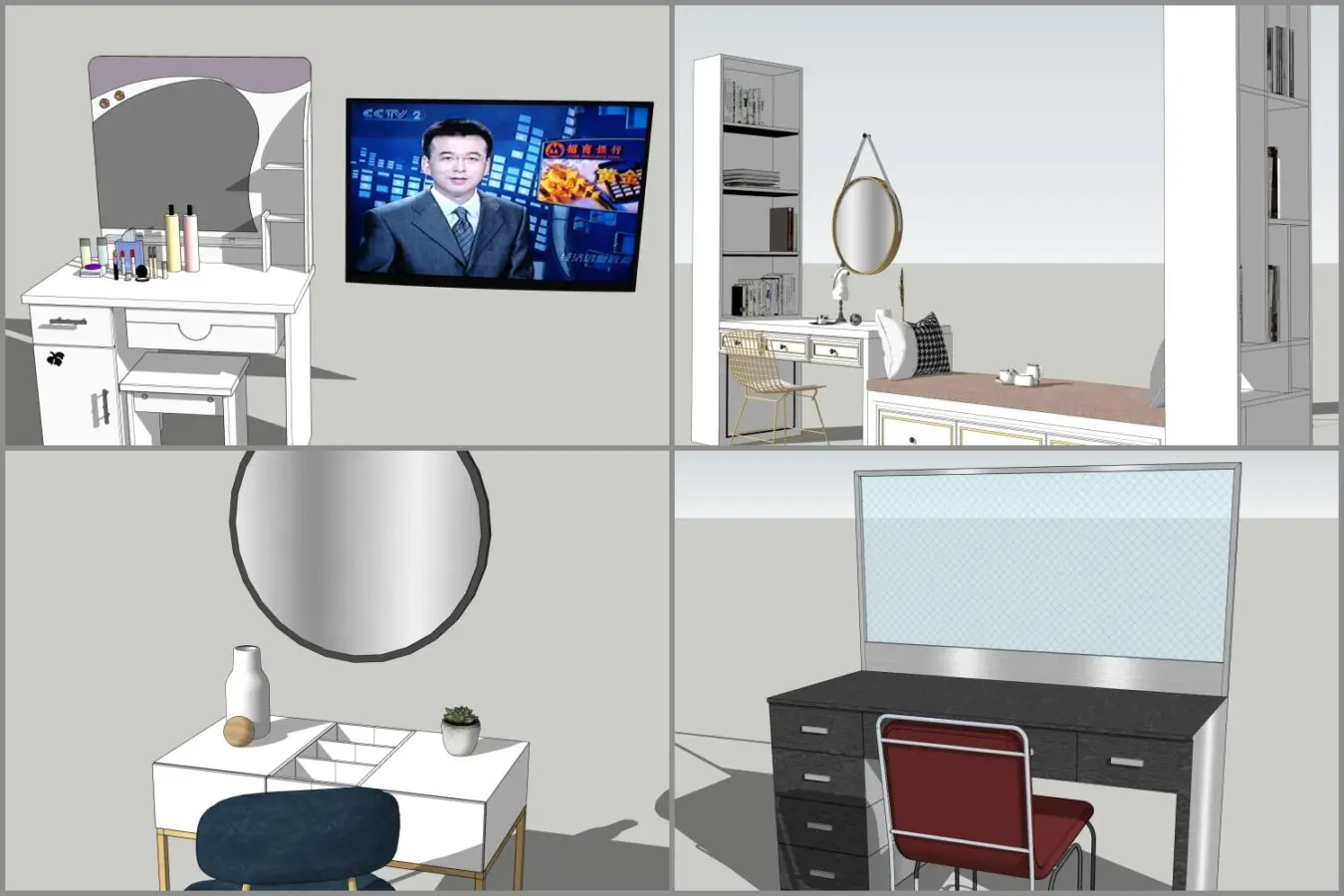 Combo Makeup Desk