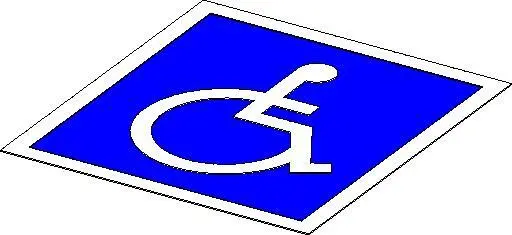 Handicap Parking Stall Symbol