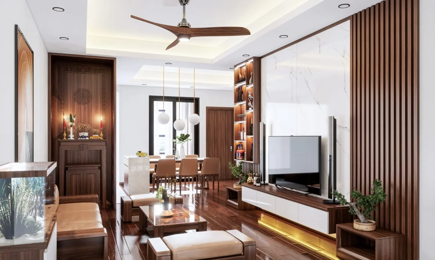 Living Room – Kitchen Interior