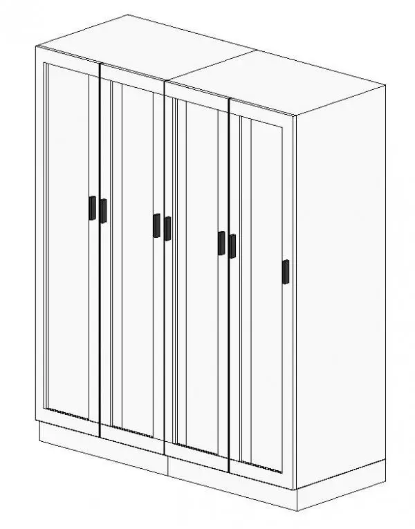 Wardrobe Parametric — preview 1, by Taha Generic Wardrobe (RevitCity, CC0)