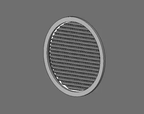 Round Louver - Parametric — preview 1, by Modified Ruskin Louver (RevitCity, CC0)