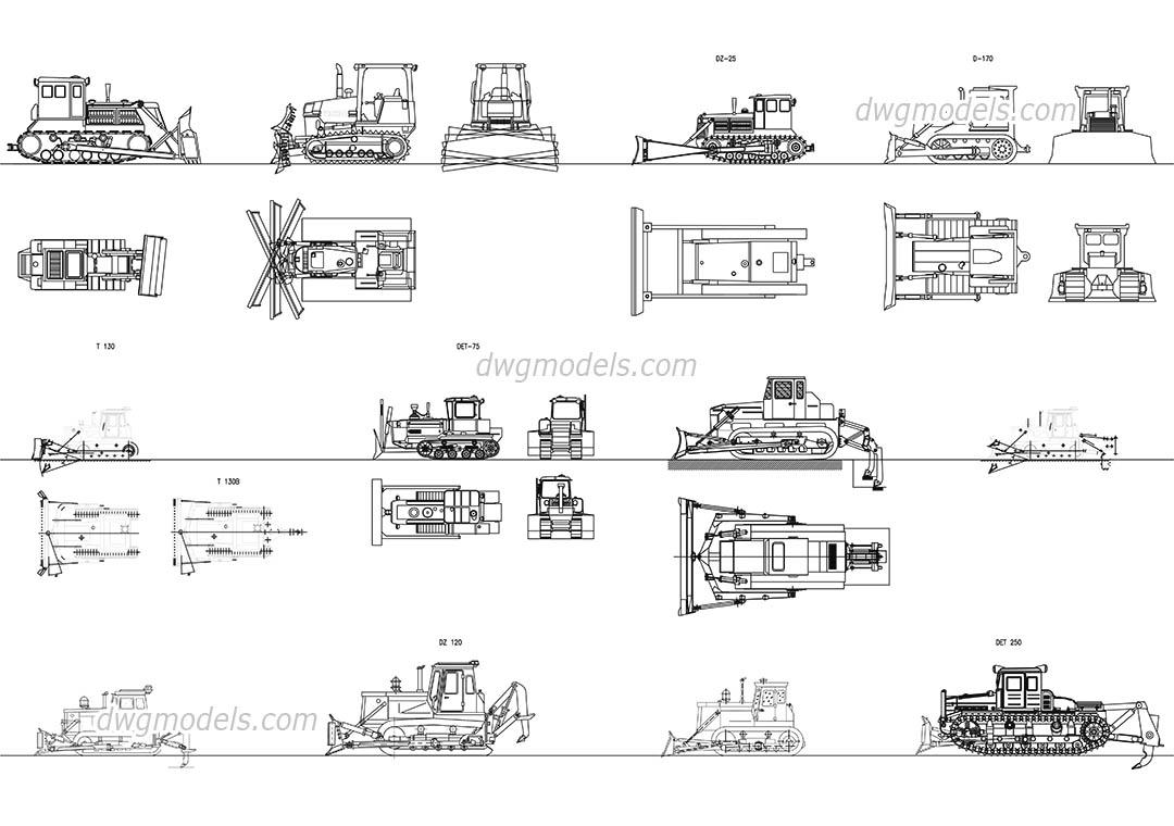 Russian Crawler tractors and Bulldozers