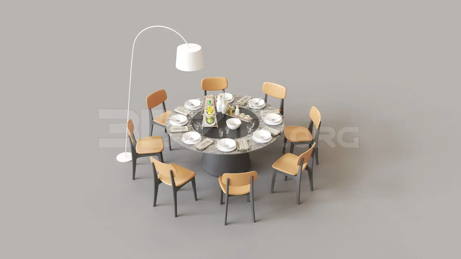 Dining Table And Chair — preview 1 (3dzip)
