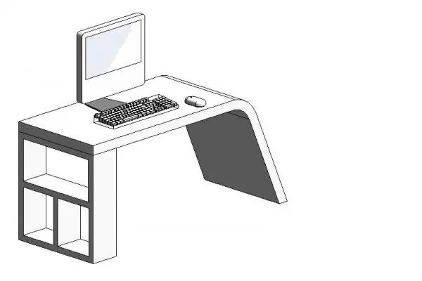 Modern Desk — preview 1, by solispau (RevitCity, CC0)