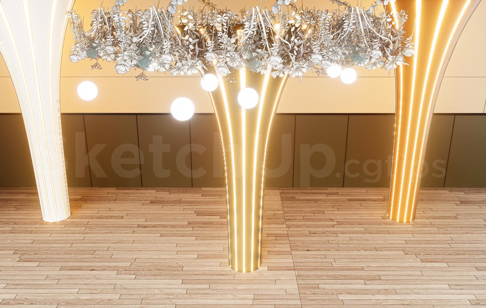 Modern Luxury Interior Lighting Columns