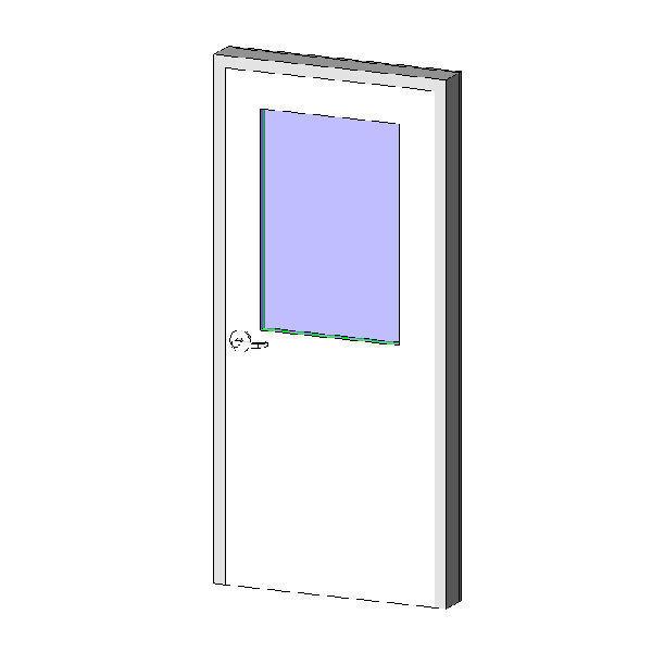 HM Frame Door - Exterior Single with Half Lite