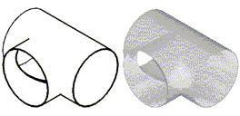 Round Duct Horizontal T 3