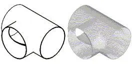 Round Duct Horizontal T 3