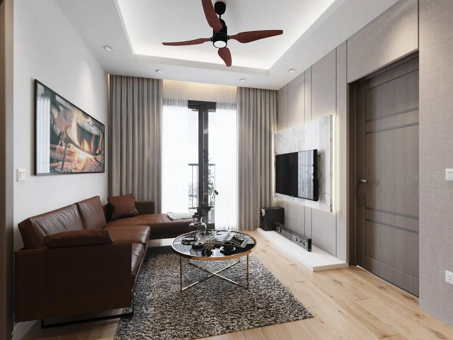 Interior Living Room — preview 1, by LD Arc (3dzip)