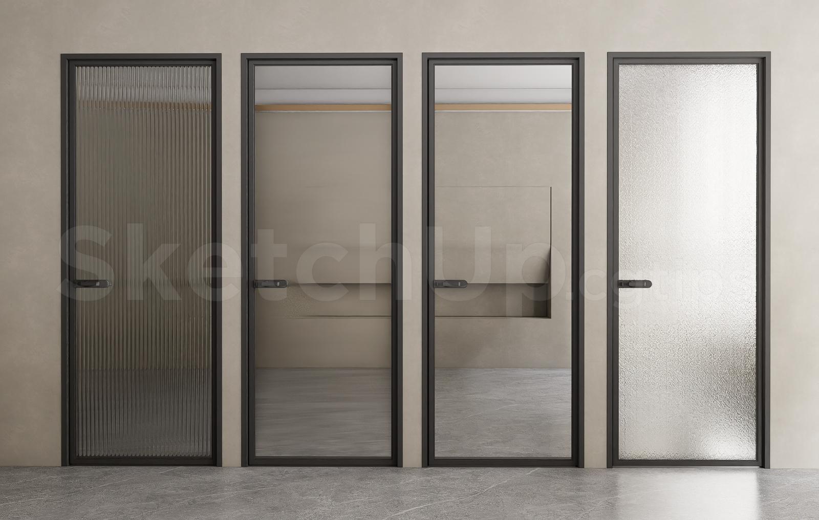 Modern Glass Interior Door