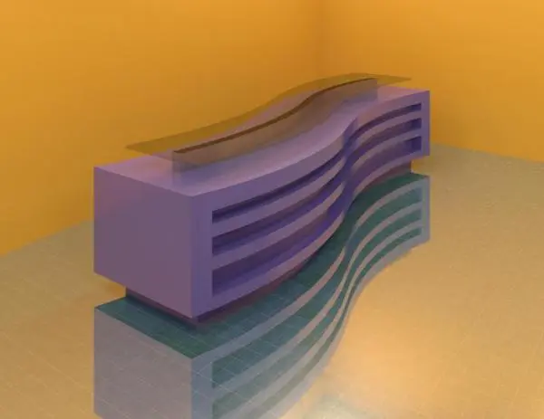 Reception Desk - Water Wave — preview 1, by ghe3021 (RevitCity, CC0)