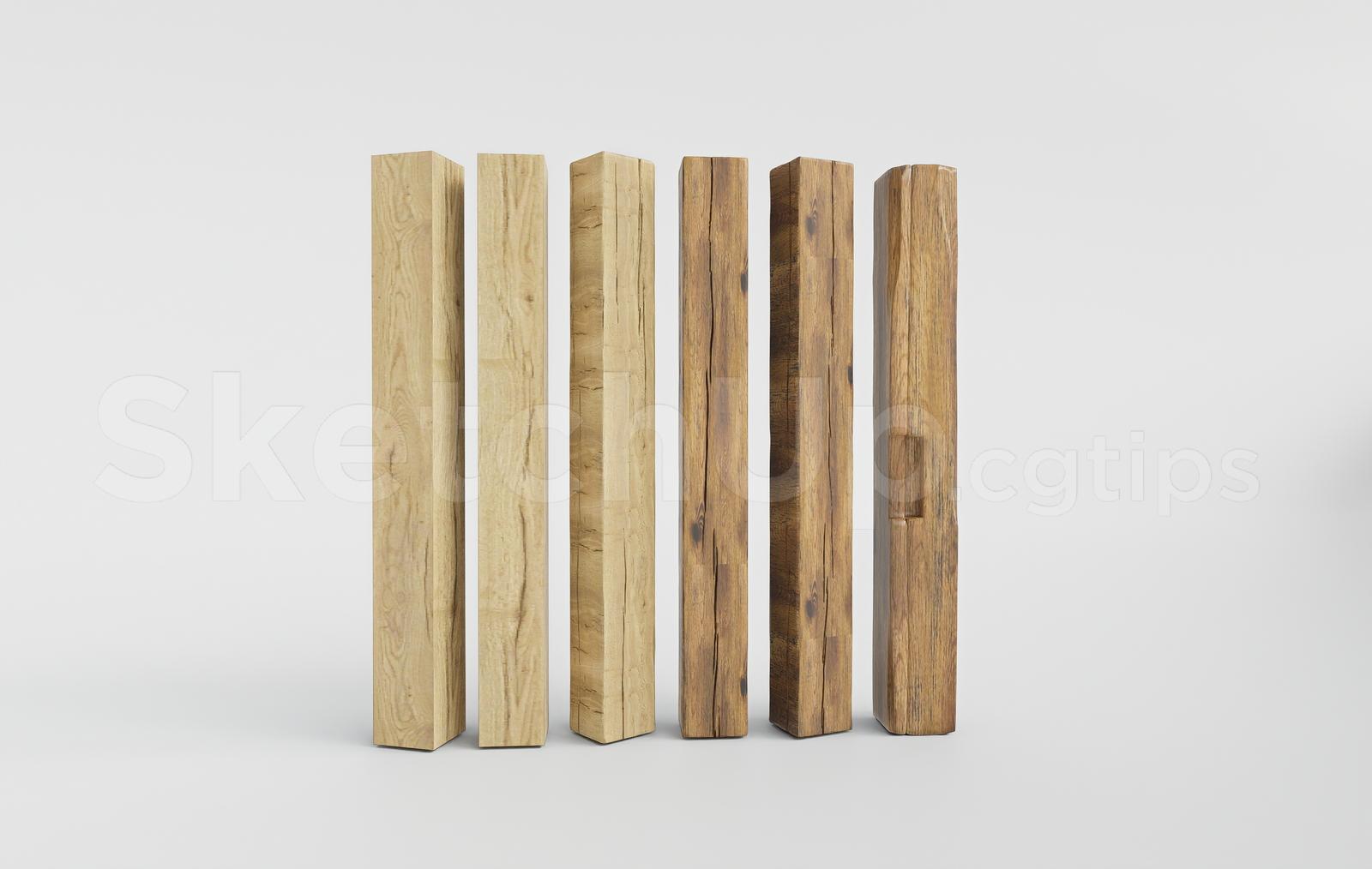 Rustic Wood Columns and Beams
