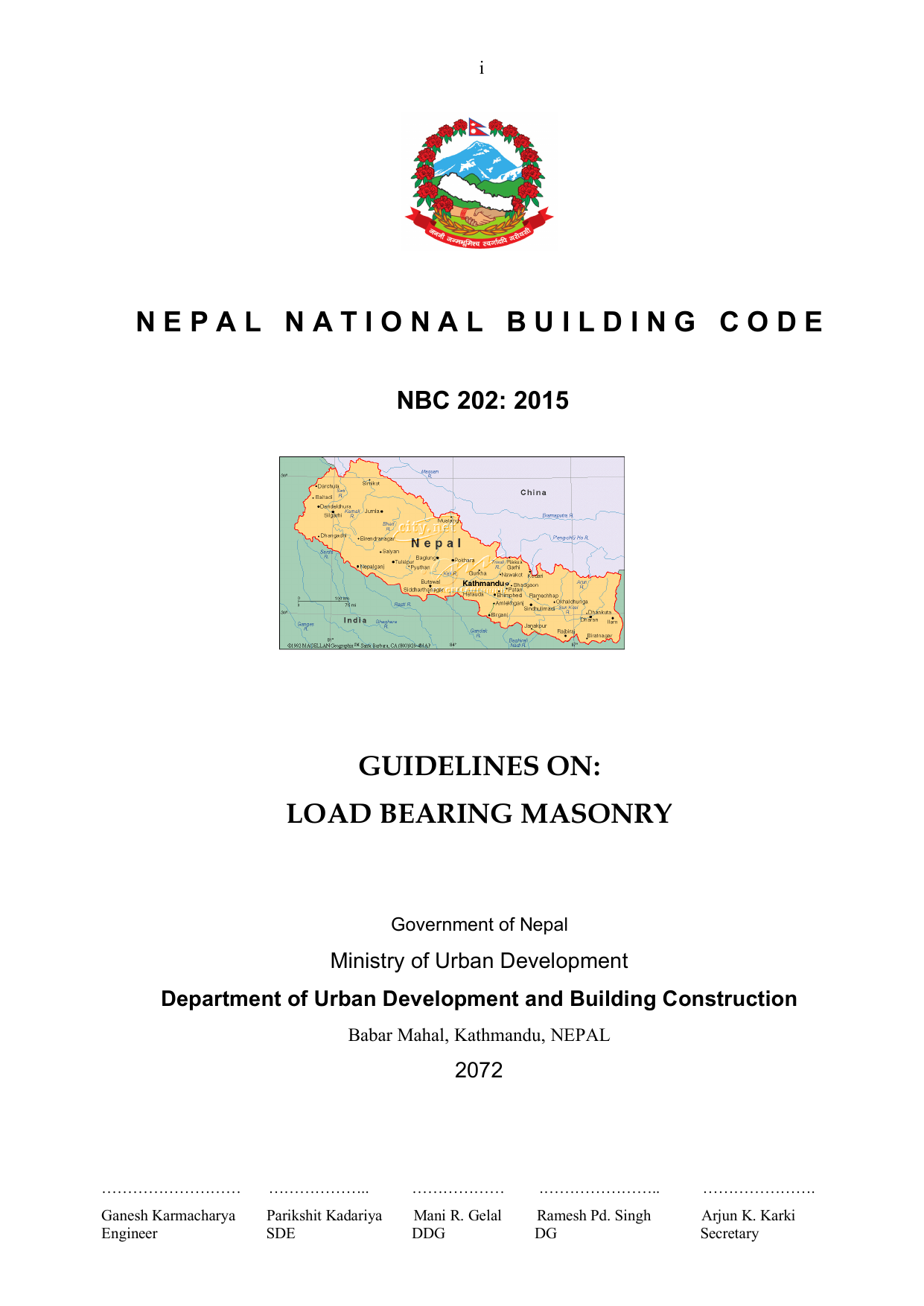NBC 202: Mandatory Rules of Thumb — Load Bearing Masonry