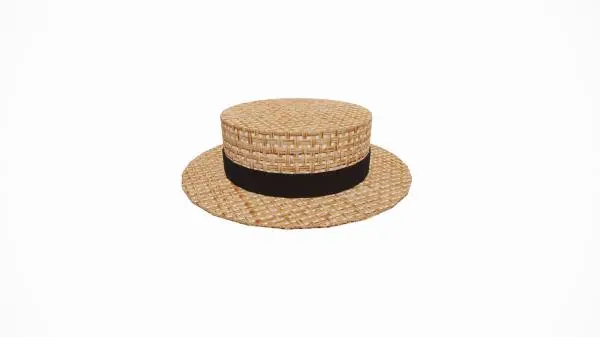 Chapeau en osier - Wicker hat — preview 1, by aliceclaralejeune (RevitCity, CC0)