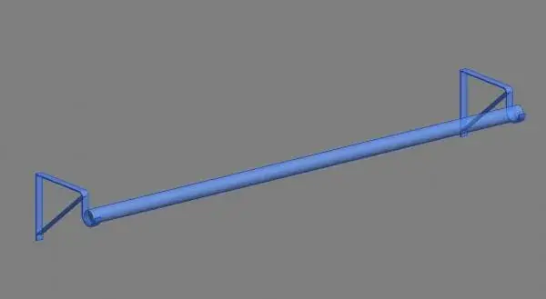 Parametric Wall-Mounted Clothing Rod and Bracket