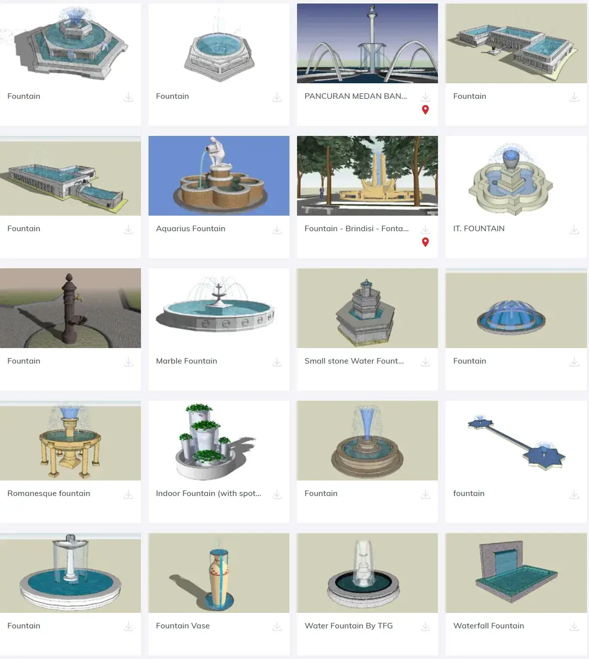 A collection of Fountains