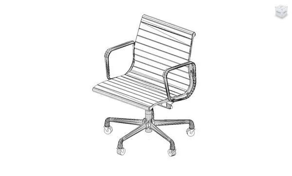 HMI Eames Aluminum Manager Chair