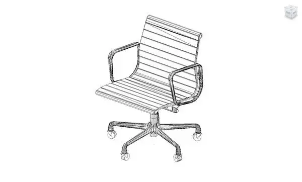 HMI Eames Aluminum Manager Chair