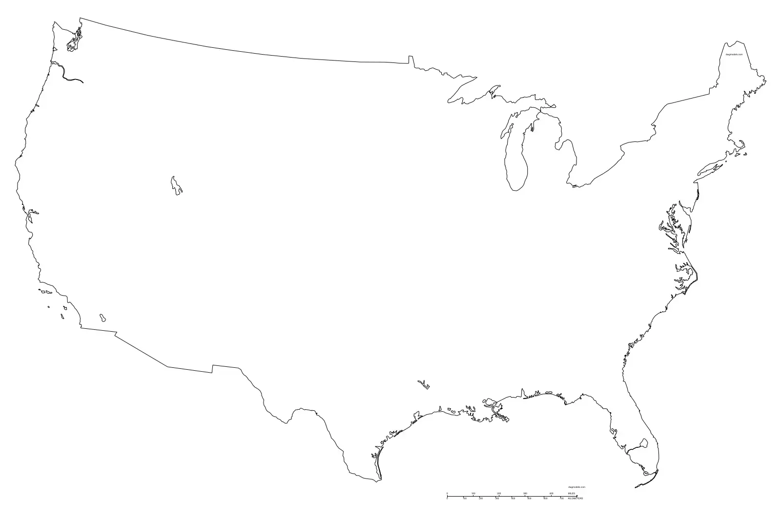 USA map