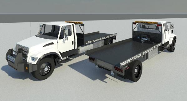 Wrecker - Flat Bed Tow Truck