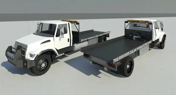 Wrecker - Flat Bed Tow Truck