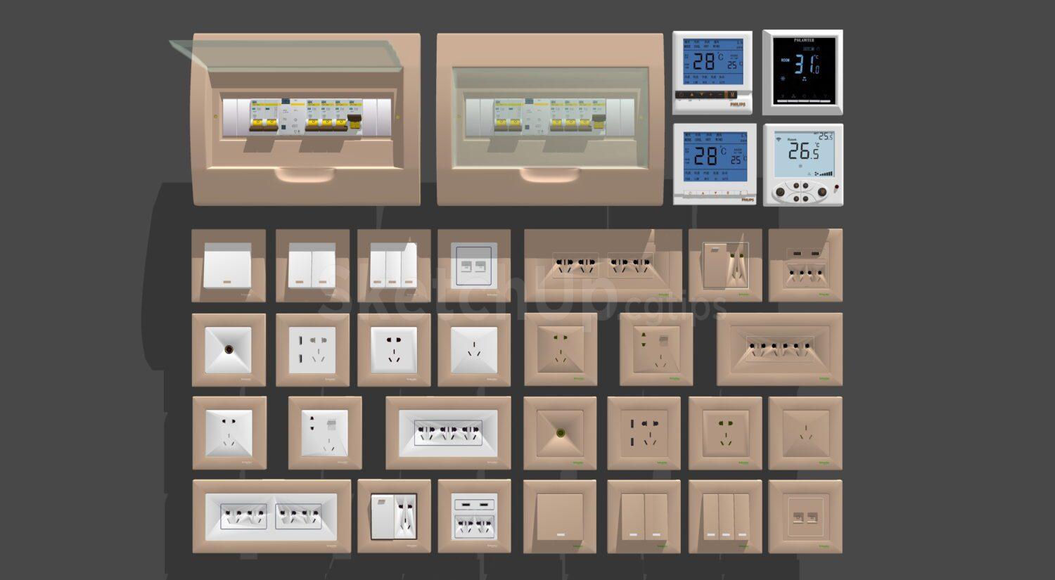 Electrical outlets and switches