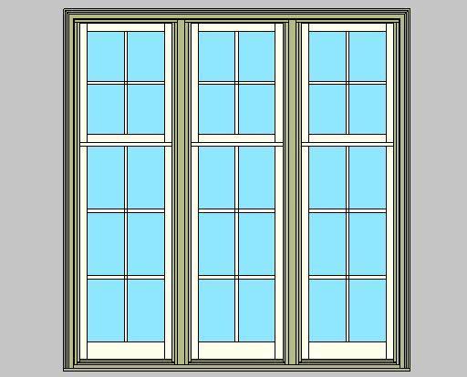 Kolbe Ultra Series Traditional Double Hung Cottage 3-Wide Units