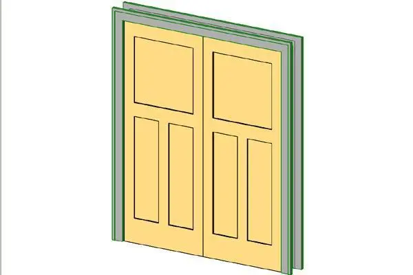 Int-Dbl-3 Panel-Craftsman Casing — preview 1, by Abe J. Degnan (RevitCity, CC0)