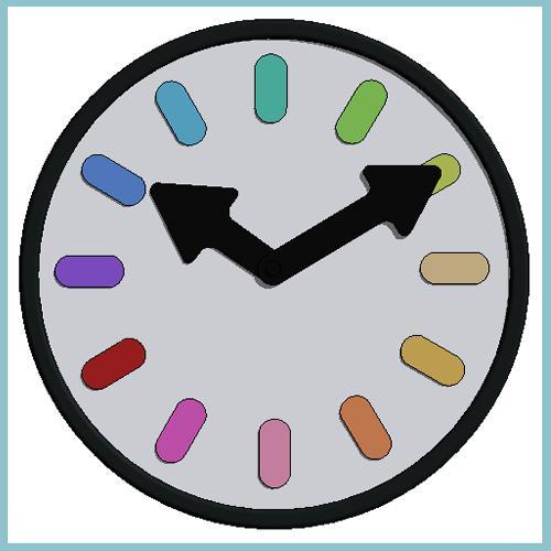 Karlsson Pictogram Rainbow White Clock
