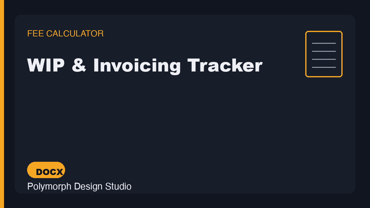 WIP & Invoicing Tracker