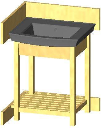Vanity Cabinet for Archer Sink - Corner