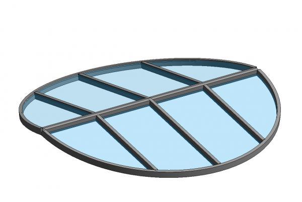 Curved Curtainwall Mullion - Sloped Glazing