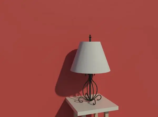 Wrought iron lamp